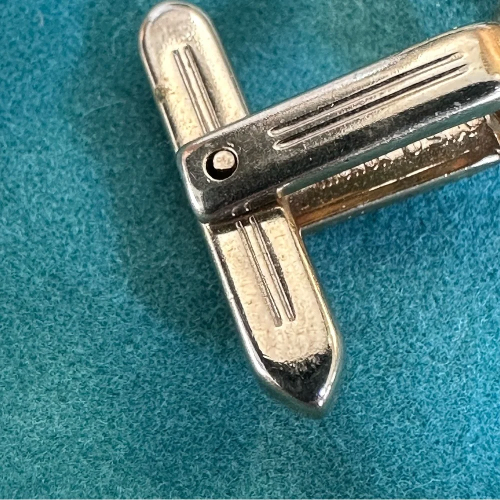 Vintage Hickok Cuff Links- Rustic or Bamboo- MCM